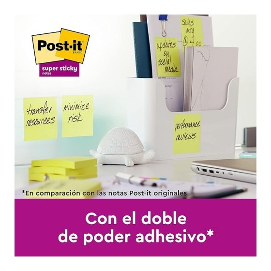 PACK 18+6 BLOCS 90 HOJAS Z-NOTES ADHESIVAS 76X76MM SUPER STICKY CANARY YELLOW R330-SSCY-VP20 POST-IT 7100236629