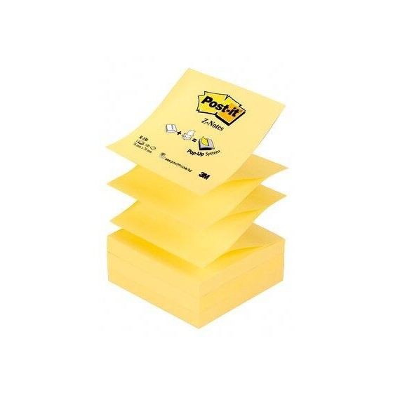 BLOC 100 HOJAS Z-NOTES ADHESIVAS 76X76MM CANARY YELLOW R330-CY-W10 POST-IT 7100317838