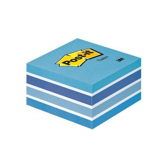 CUBO 450 HOJAS NOTAS ADHESIVAS 76X76MM COLORES SURTIDOS AZULES 2028-B POST-IT 7100172385