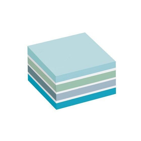 CUBO 450 HOJAS NOTAS ADHESIVAS 76X76MM COLORES SURTIDOS AZULES 2028-B POST-IT 7100172385