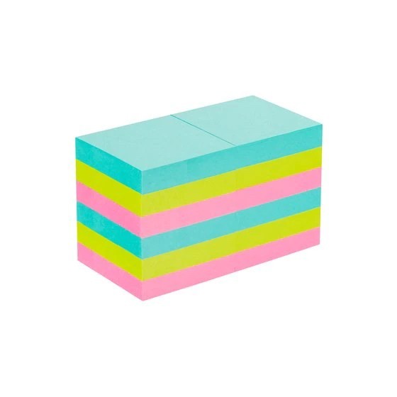 PACK 12 BLOCS 90 HOJAS NOTAS ADHESIVAS 47,6X47,6MM SUPER STICKY COLECCIÓN COSMIC CAJA CARTÓN 622-12SS-COS POST-IT 7100290180