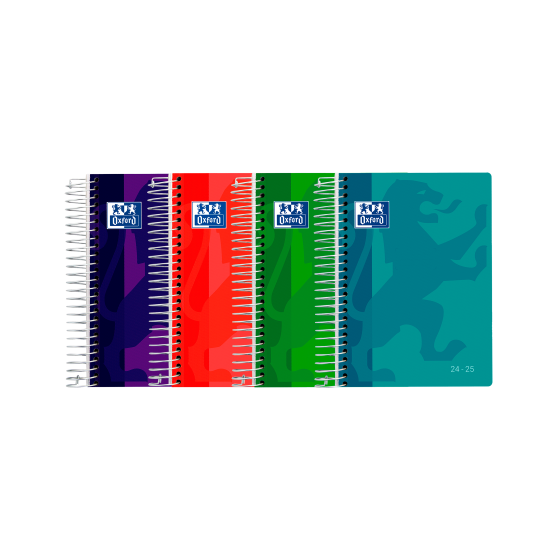 AGENDA ESCOLAR 2024-2025 SCHOOL TAPA PLASTICO 8º DIA PAGINA COLORES SURTIDOS OXFORD 400185042