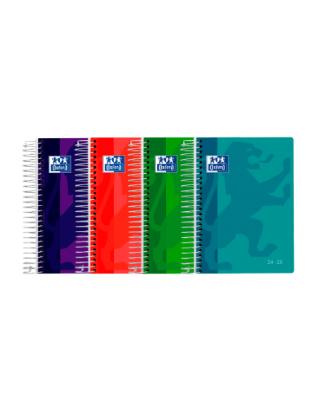 AGENDA ESCOLAR 2024-2025 SCHOOL TAPA PLASTICO 8º DIA PAGINA COLORES SURTIDOS OXFORD 400185042