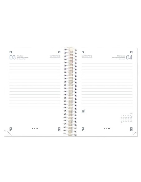 AGENDA ESCOLAR 2024-2025 SCHOOL TAPA EXTRADURA 8º DIA PAGINA COLORES SURTIDOS OXFORD 400184986