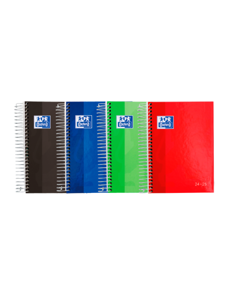 AGENDA ESCOLAR 2024-2025 SCHOOL TAPA EXTRADURA 8º DIA PAGINA COLORES SURTIDOS OXFORD 400184986