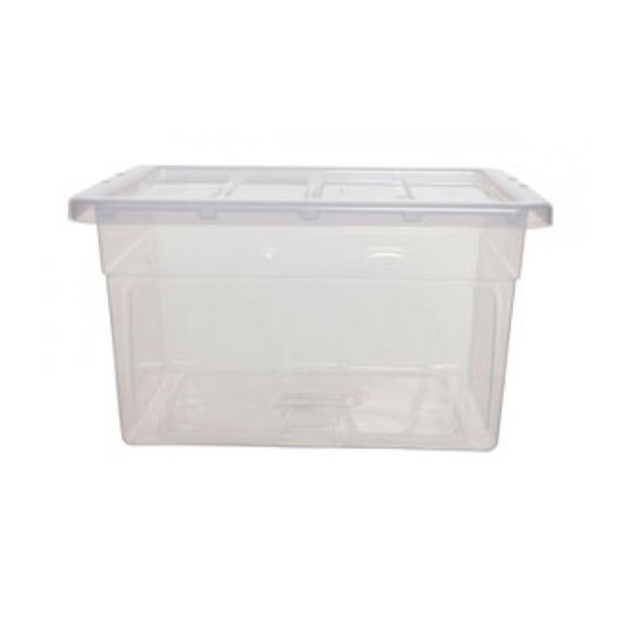 CAJA DE ALMACENAJE CON TAPA 32 LITROS 36X42X30CM PP TRANSPARENTE ARCHIVO 2000 CP1482032 CS TP