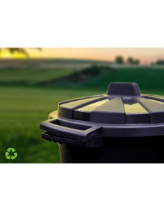CONTENEDOR SOSTENIBLE DE RECICLAJE CON TAPA 100 LITROS 54X64X68 CM PP NEGRO ARCHIVO 2000 CP1426100 NE 2