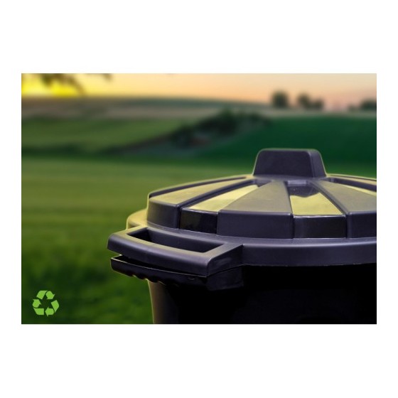 CONTENEDOR SOSTENIBLE DE RECICLAJE CON TAPA 100 LITROS 54X64X68 CM PP NEGRO ARCHIVO 2000 CP1426100 NE