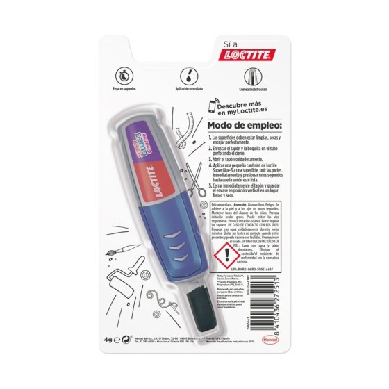 Loctite 2646189 adhesivo Líquido Adhesivo de cianoacrilato 4 g