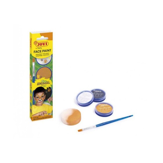 SET MAQUILLAJE ANIMALS 3 BOTES 8ML CREMA + ACCESORIOS JOVI 174AN