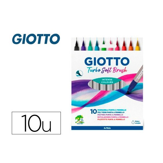 ESTUCHE 10 UDS TURBO SOFT BRUSH GIOTTO F426800