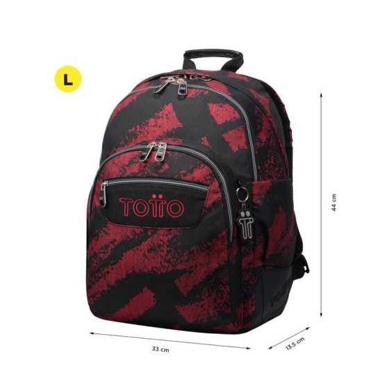 MOCHILA ESCOLAR TIZA ROJA - CRAYOLES TOTTO MA04ECO029-2310N-5C5