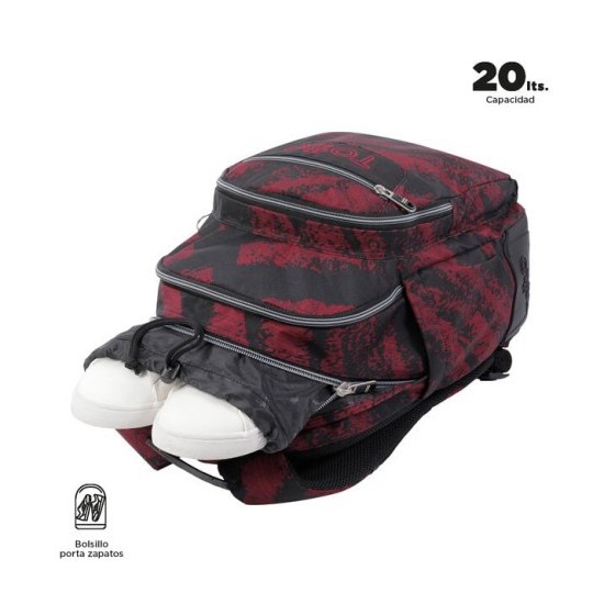 MOCHILA ESCOLAR TIZA ROJA - CRAYOLES TOTTO MA04ECO029-2310N-5C5