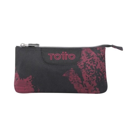 ESTUCHE ESCOLAR TRES COMPARTIMENTOS TIZA ROJA - TABLERO TOTTO AC52ECO012-2310Z-5C5