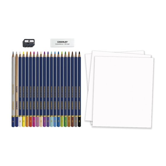 SET CREATIVO LAPICES DE COLORES 23 UDS MANLEY MLA00023