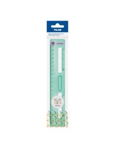 REGLA 20 CM TRANSPARENTE SERIE NEW LOOK, VERDE MILAN 357801NL