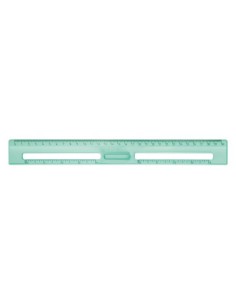 REGLA 30 CM TRANSPARENTE SERIE NEW LOOK, VERDE MILAN 353801NL 2