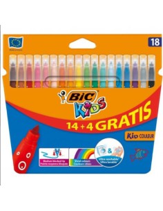 ESTUCHE ROTULADORES FORMATO ESPECIAL 18 UDS KID COULEUR BIC 9375092