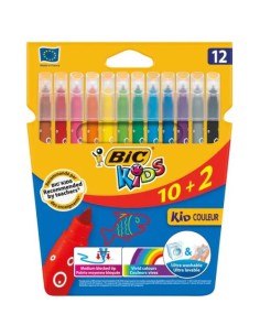 ESTUCHE ROTULADORES FORMATO ESPECIAL 12 UDS KID COULEUR BIC 9246623