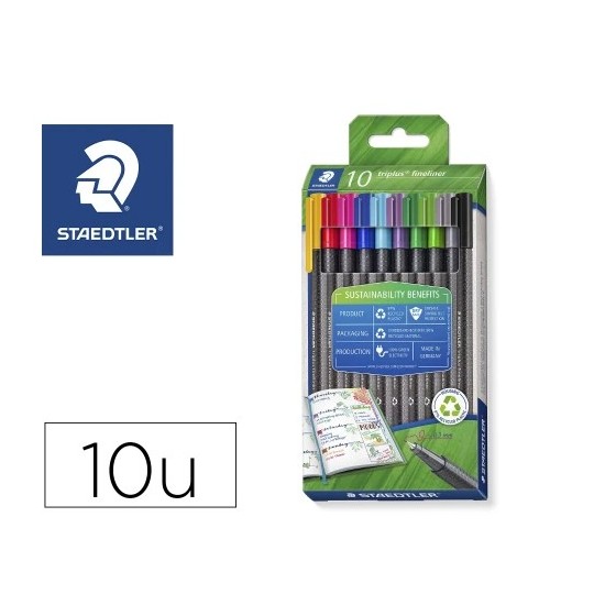 ESTUCHE 4 ROTULADORES COLORES SURTIDOS FLUORESCENTE TEXTSURFER  CLASSIC 364 ECO EDITION.  STAEDTLER 364 RC4