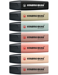 STABILO BOSS NatureColors marcador 6 pieza(s) Punta de cincel Negro, Bronce, Verde, Gris, Verde claro 2