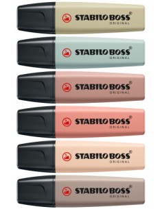 STABILO BOSS NatureColors marcador 6 pieza(s) Punta de cincel Negro, Bronce, Marrón, Verde, Gris, Verde claro 2
