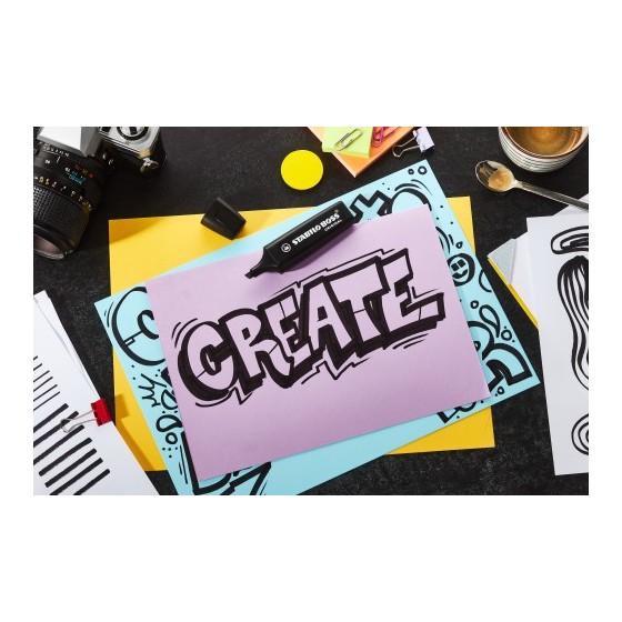 STABILO BOSS ORIGINAL NatureColors marcador 4 pieza(s) Punta de cincel Beige, Negro, Verde, Gris claro