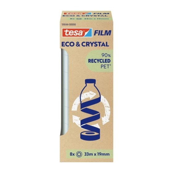 PACK 8 CINTAS ADHESIVAS TESAFILM ECO&PREMIUM 33:19  TOWER TESA TAPE 59044-00000-00