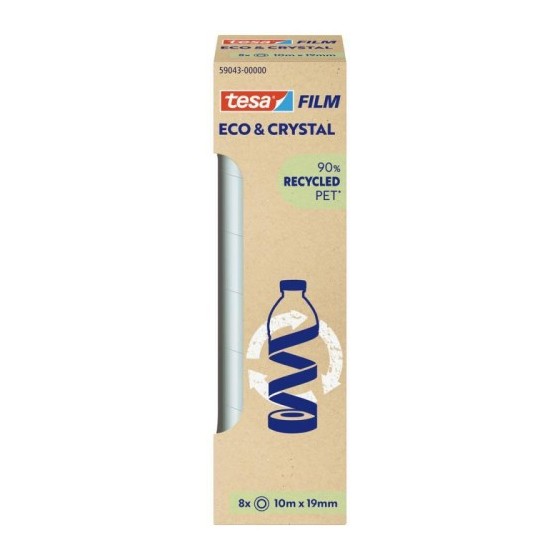 PACK 8 CINTAS ADHESIVAS TESAFILM ECO&PREMIUM 10:19  TOWER TESA TAPE 59043-00000-00