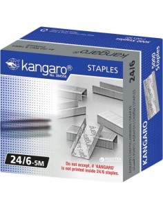 CAJA 5.000 GRAPAS 24/6-5M (5.000 UD) KANGARO KG2465M