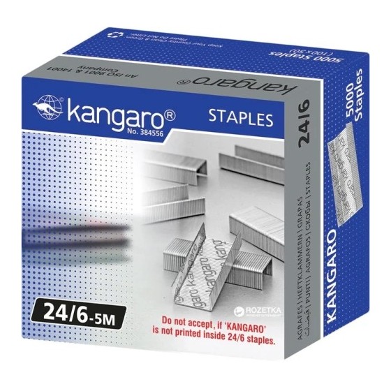 CAJA 5.000 GRAPAS 24/6-5M (5.000 UD) KANGARO KG2465M