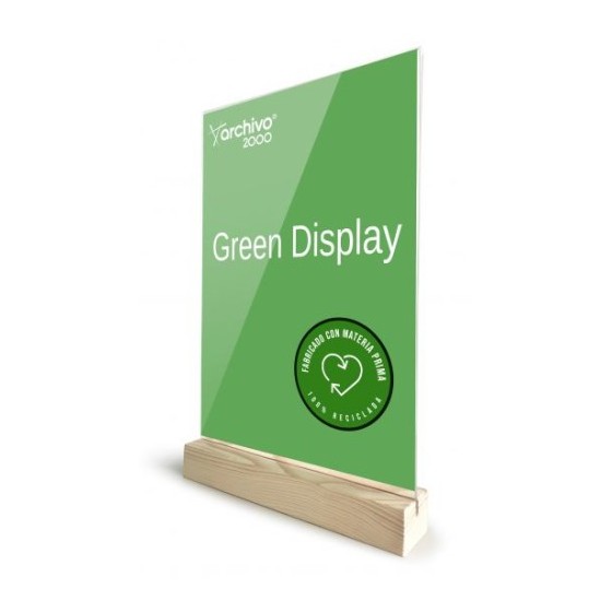 EXPOSITOR SOBREMESA SOSTENIBLE GREENDISPLAY 4X21X33CM A4 ARCHIVO2000 15904M1 CS TP