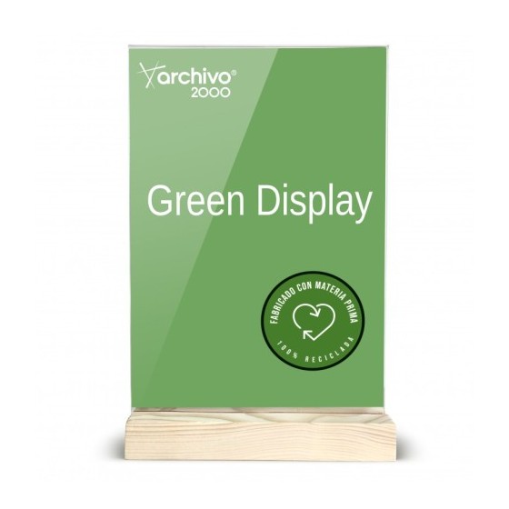 EXPOSITOR SOBREMESA SOSTENIBLE GREENDISPLAY 4X21X33CM A4 ARCHIVO2000 15904M1 CS TP