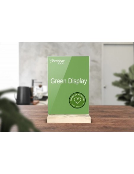 EXPOSITOR SOBREMESA SOSTENIBLE GREENDISPLAY 3X7,5X12,5CM A7 ARCHIVO2000 15907M1 CS TP