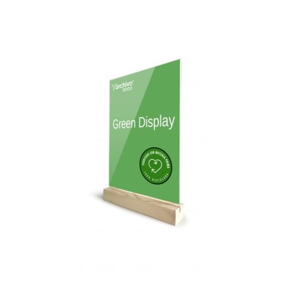 EXPOSITOR SOBREMESA SOSTENIBLE GREENDISPLAY 3X7,5X12,5CM A7 ARCHIVO2000 15907M1 CS TP