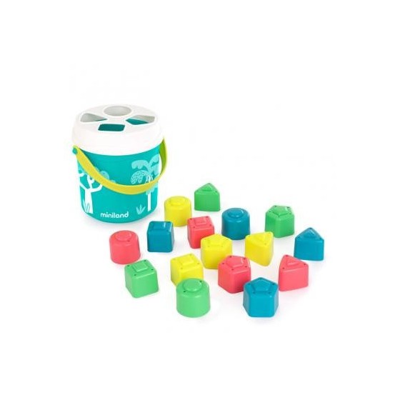 CUBO & FORMAS ENCAJABLE COLOR TURQUESA MINILAND 5005097341
