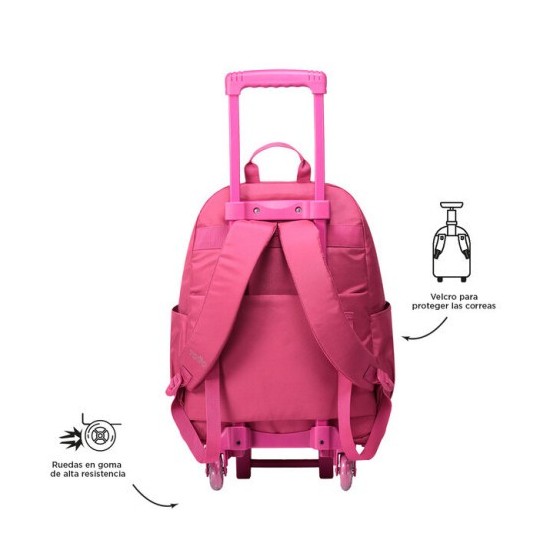 MOCHILA ESCOLAR CON RUEDAS COLOR ROSA - TRIK TOTTO MA03TKI003-23100-M89