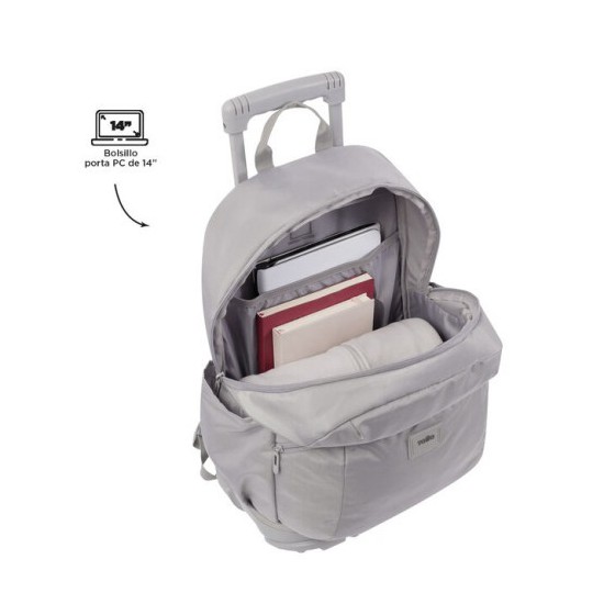 MOCHILA ESCOLAR CON RUEDAS COLOR GRIS - TRIK TOTTO MA03TKI003-23100-G78