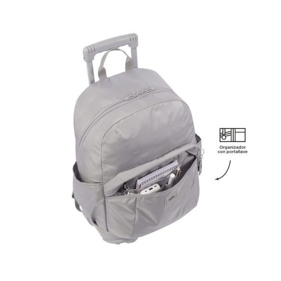 MOCHILA ESCOLAR CON RUEDAS COLOR GRIS - TRIK TOTTO MA03TKI003-23100-G78