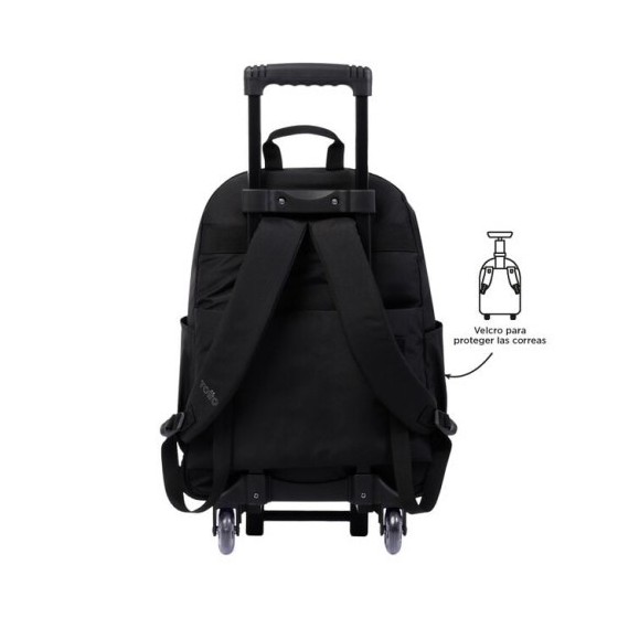 MOCHILA ESCOLAR CON RUEDAS GRANDE NEGRA - TRIK TOTTO MA03TKI003-22200-N01