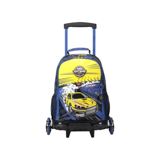 MOCHILA ESCOLAR CON RUEDAS GRANDE DE CARRERAS DE COCHES TOTTO MJ03VLC003-2310-6J7L