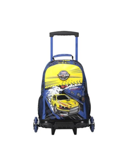 MOCHILA ESCOLAR CON RUEDAS GRANDE DE CARRERAS DE COCHES TOTTO MJ03VLC003-2310-6J7L
