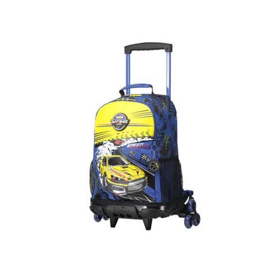 MOCHILA ESCOLAR CON RUEDAS GRANDE DE CARRERAS DE COCHES TOTTO MJ03VLC003-2310-6J7L