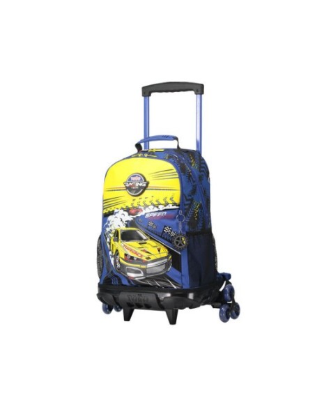MOCHILA ESCOLAR CON RUEDAS GRANDE DE CARRERAS DE COCHES TOTTO MJ03VLC003-2310-6J7L