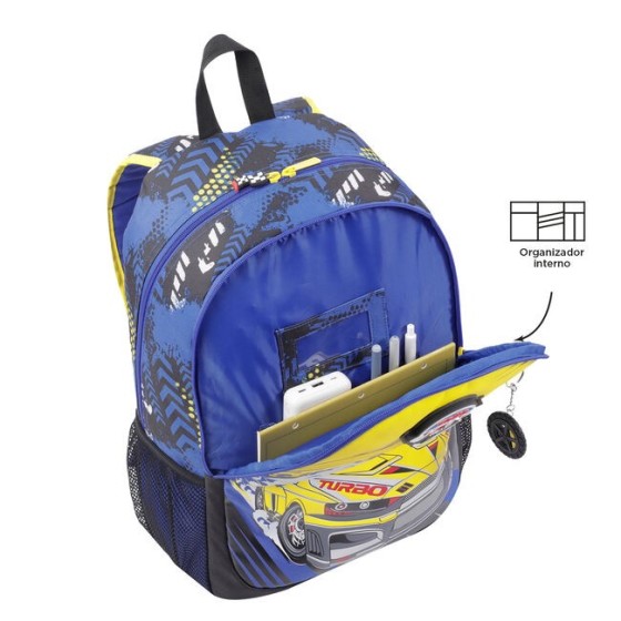 MOCHILA ESCOLAR GRANDE DE CARRERAS DE COCHES TOTTO MJ04VLC003-2310-6J7L