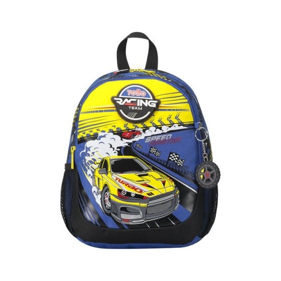 MOCHILA ESCOLAR PEQUEÑA DE CARRERAS DE COCHES TOTTO MJ04VLC001-2310-6J7S