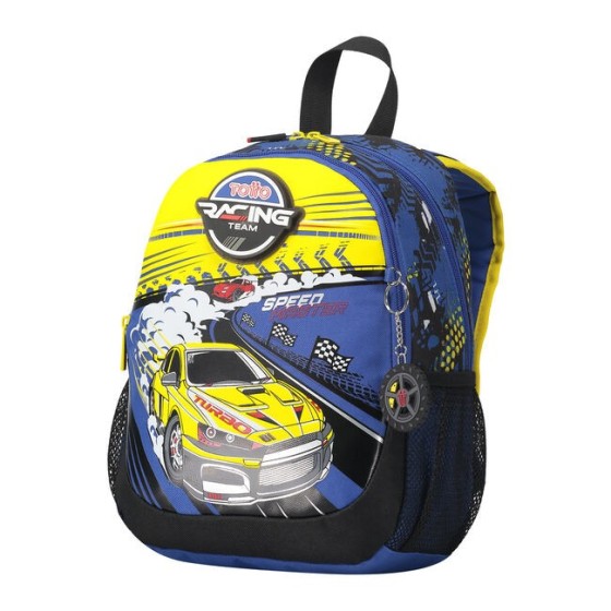 MOCHILA ESCOLAR PEQUEÑA DE CARRERAS DE COCHES TOTTO MJ04VLC001-2310-6J7S