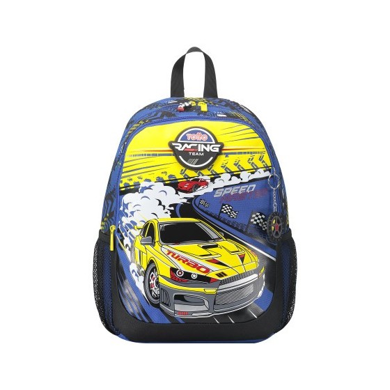 MOCHILA ESCOLAR MEDIANA DE CARRERAS DE COCHES TOTTO MJ04VLC002-2310-6J7M