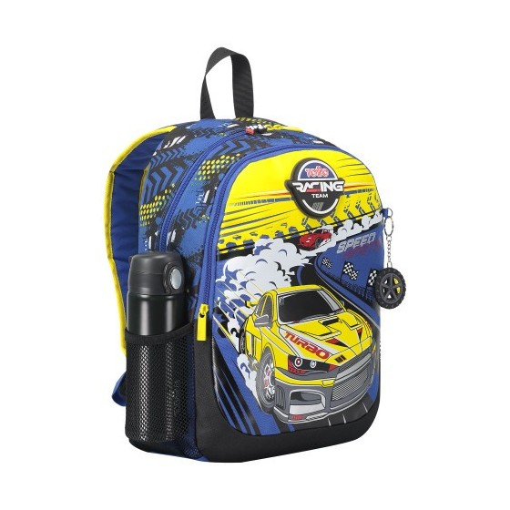 MOCHILA ESCOLAR MEDIANA DE CARRERAS DE COCHES TOTTO MJ04VLC002-2310-6J7M