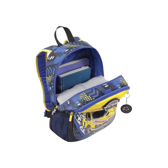 MOCHILA ESCOLAR MEDIANA DE CARRERAS DE COCHES TOTTO MJ04VLC002-2310-6J7M